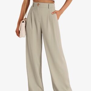 Elegant Women's Tan Wide-Leg Pants (M) NWT